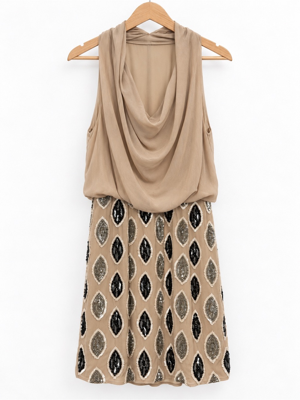 TFNC London Embellished Cowl Neck Cocktail Dress M
